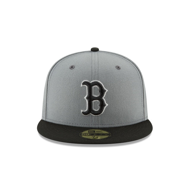 Boston Red Sox Storm Gray Basic 59FIFTY Fitted Hat