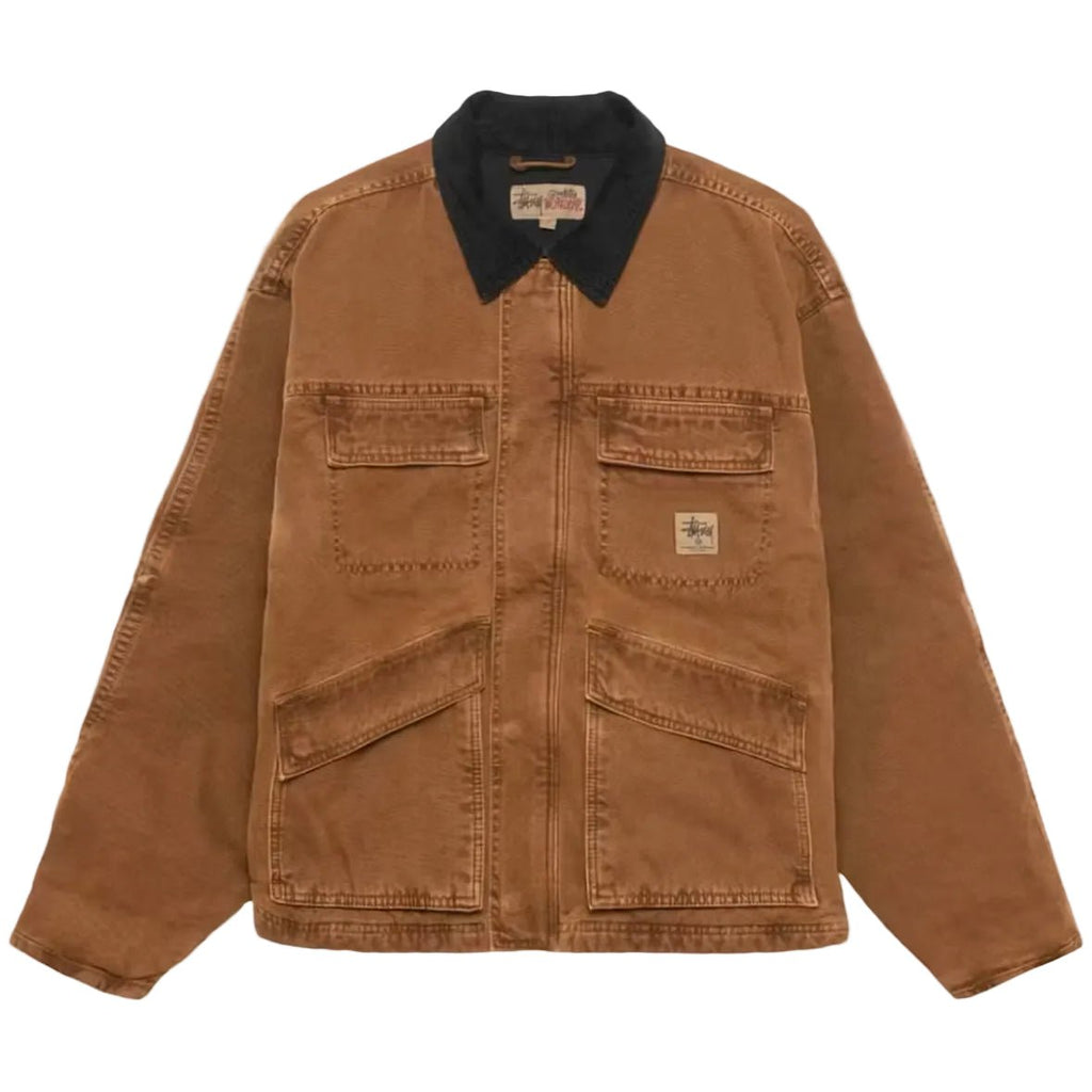 Stussy Washed Canvas Shop Jacket  Bronze